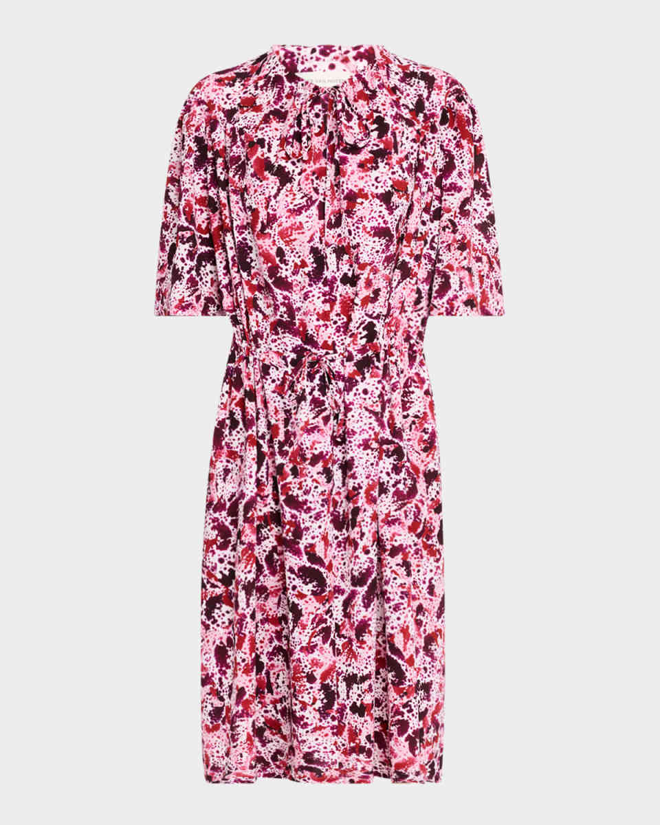 Daffie Short-Sleeve Drawstring Dress